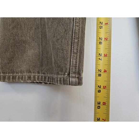 VTG Levis 505 Jeans Mens 33x29 Tan Straight Fit Work Biker Y2K Preppy Preppy - Picture 6 of 8